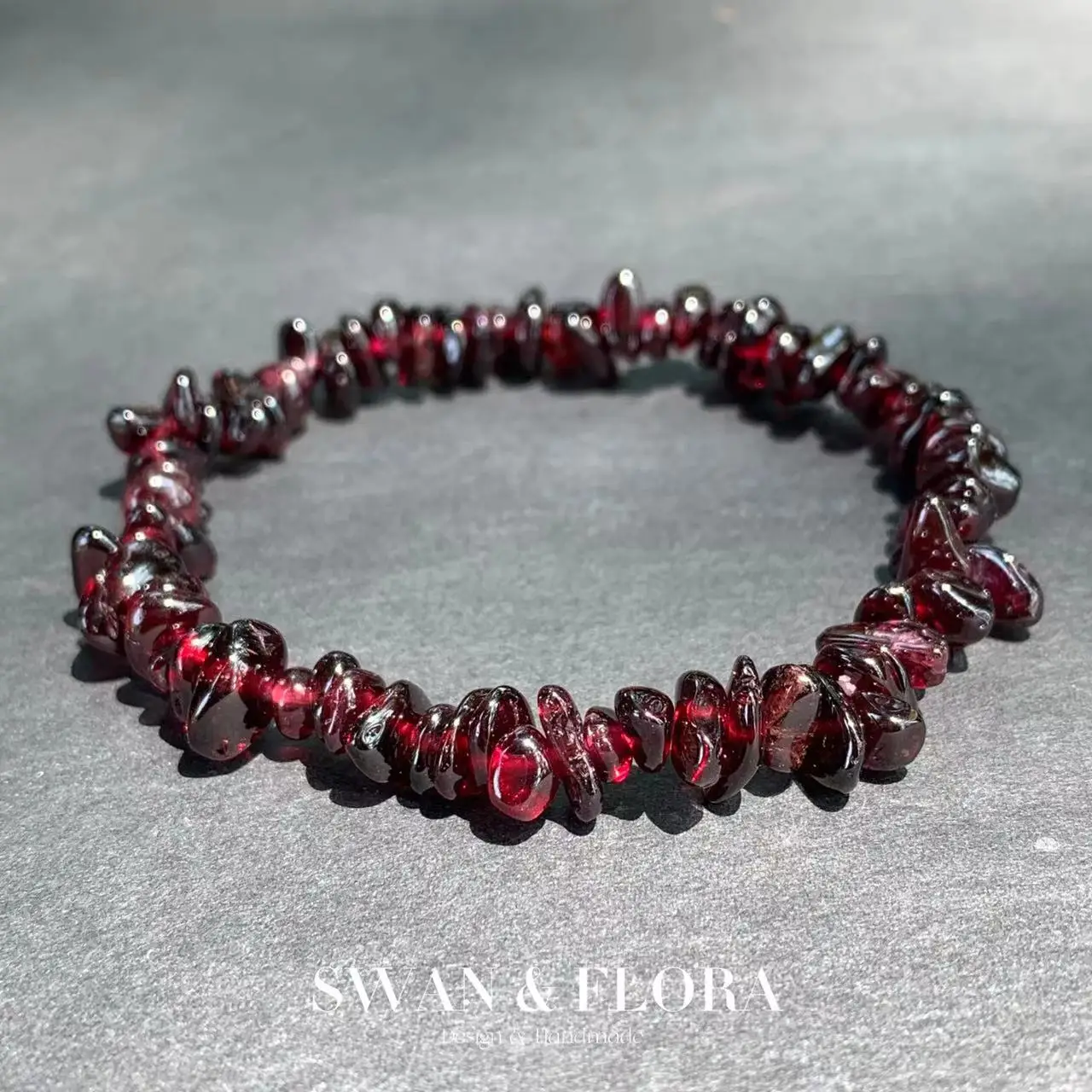 Gemstone Bracelet Healing - Браслет из натурального граната для женщин,