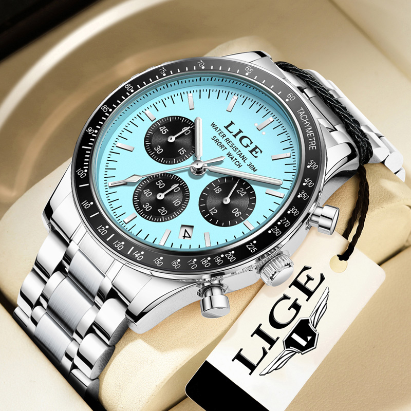 Jewelry Inspired Watches - Мужские часы LIGE, топ-бренд, роскошные, новые,