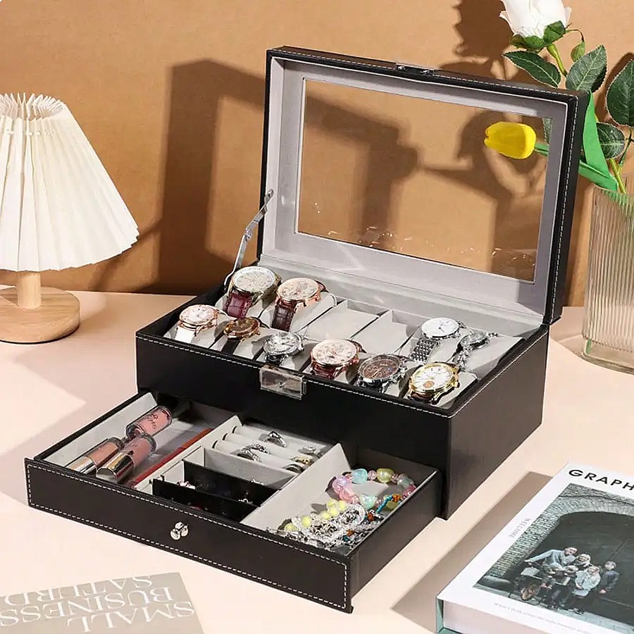 Коробка для часов с 12 отделен – обзор и цена Jewelry And Watches Box