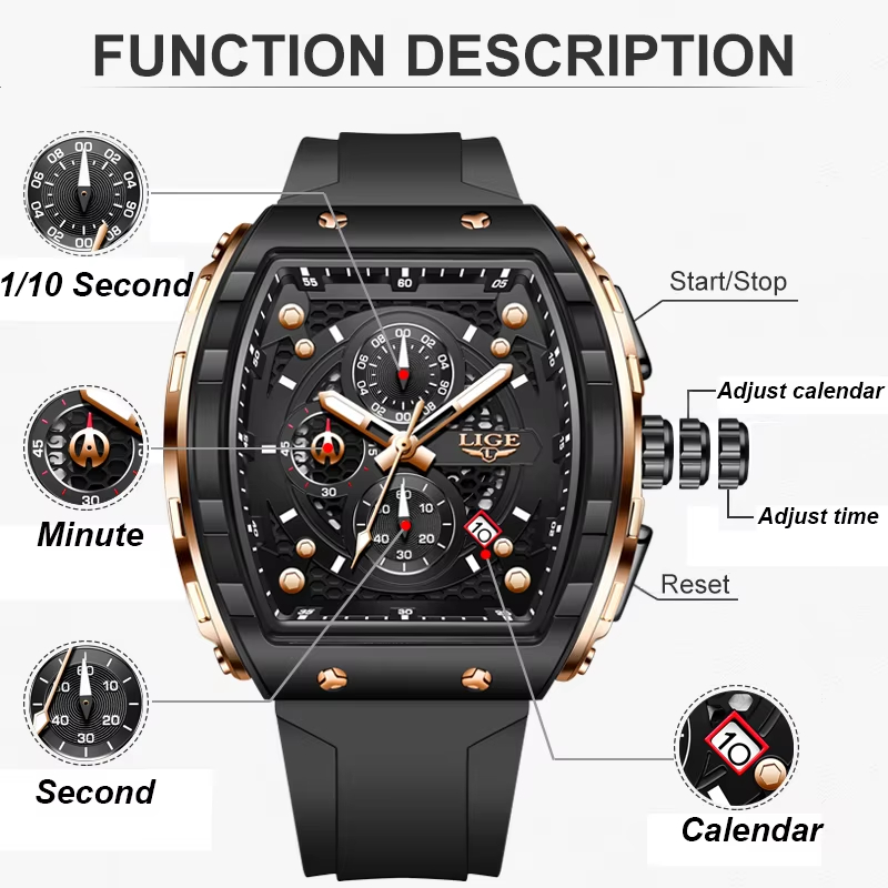 LIGE — элитные мужские часы, к – обзор и цена Jewelry Inspired Watches